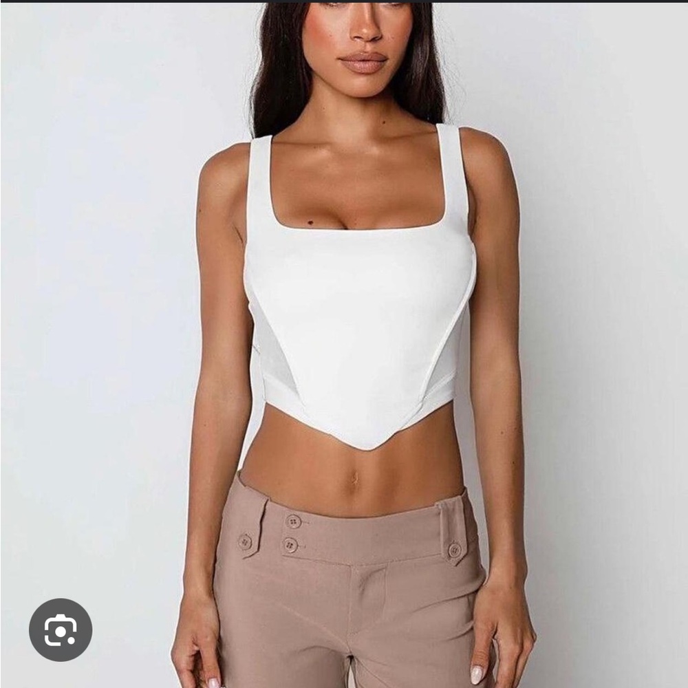 Tiger Mist Lenna Corset Top |  Color: White | Size: XXS